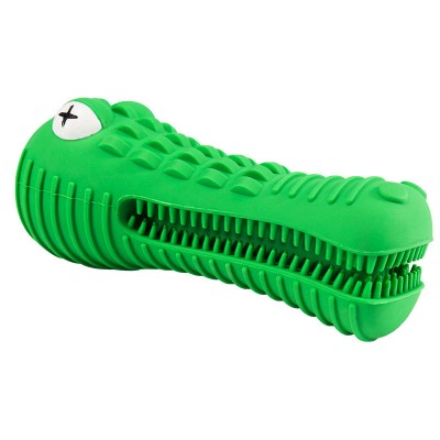 Crocodile Durable Dog Chew Toys Dog Toothbrush Squeaky Interactive Treat Dental Toys for Medium Large Dogs